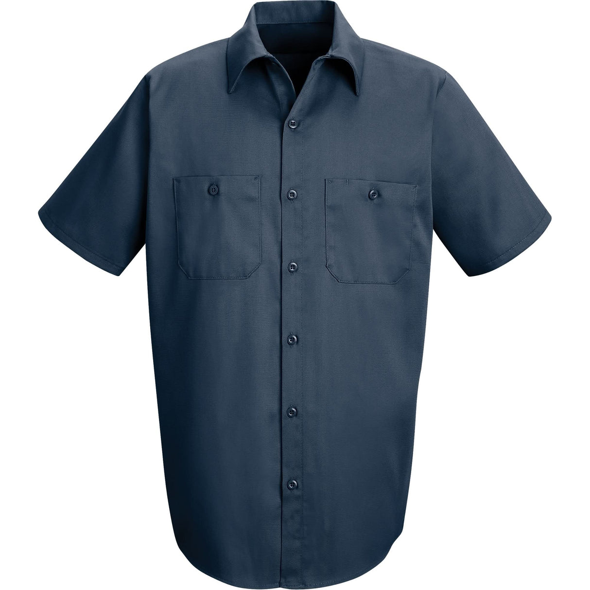 Industrial Solid Work Shirts, Men's, 3X-Large, Navy Blue