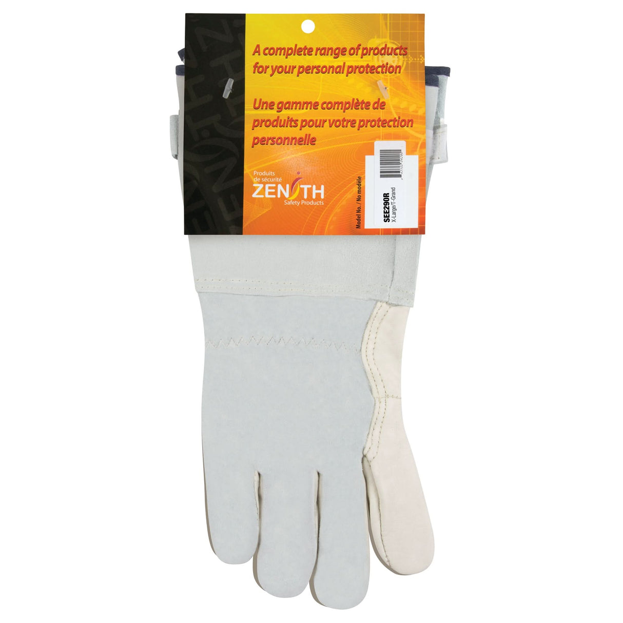 Standard-Duty Snug Wrist Work Gloves, X-Large, Grain Cowhide Palm