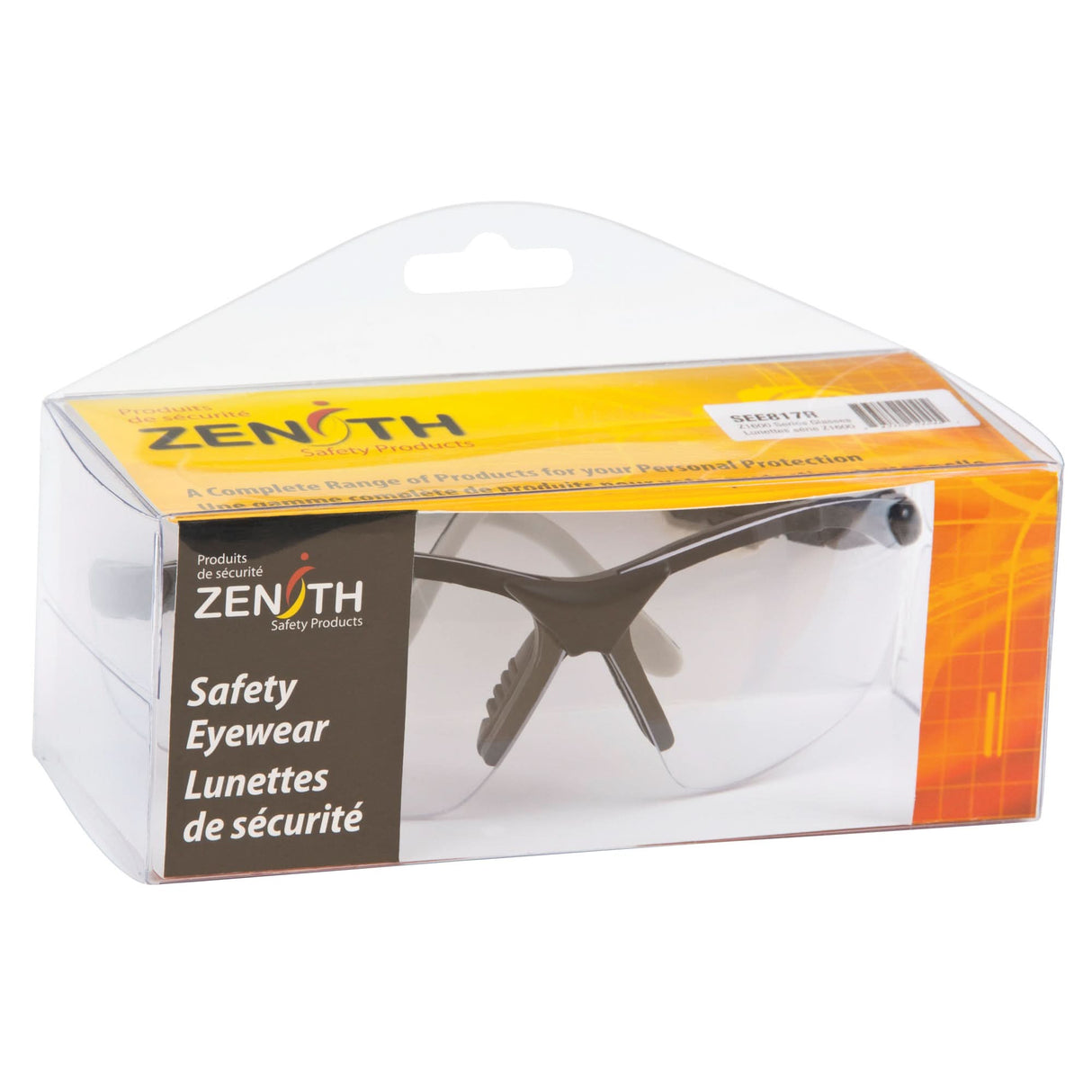 Z1600 Safety Glasses, Clear Lens, Anti-Scratch, Meets/Exceeds CSA Z94.3