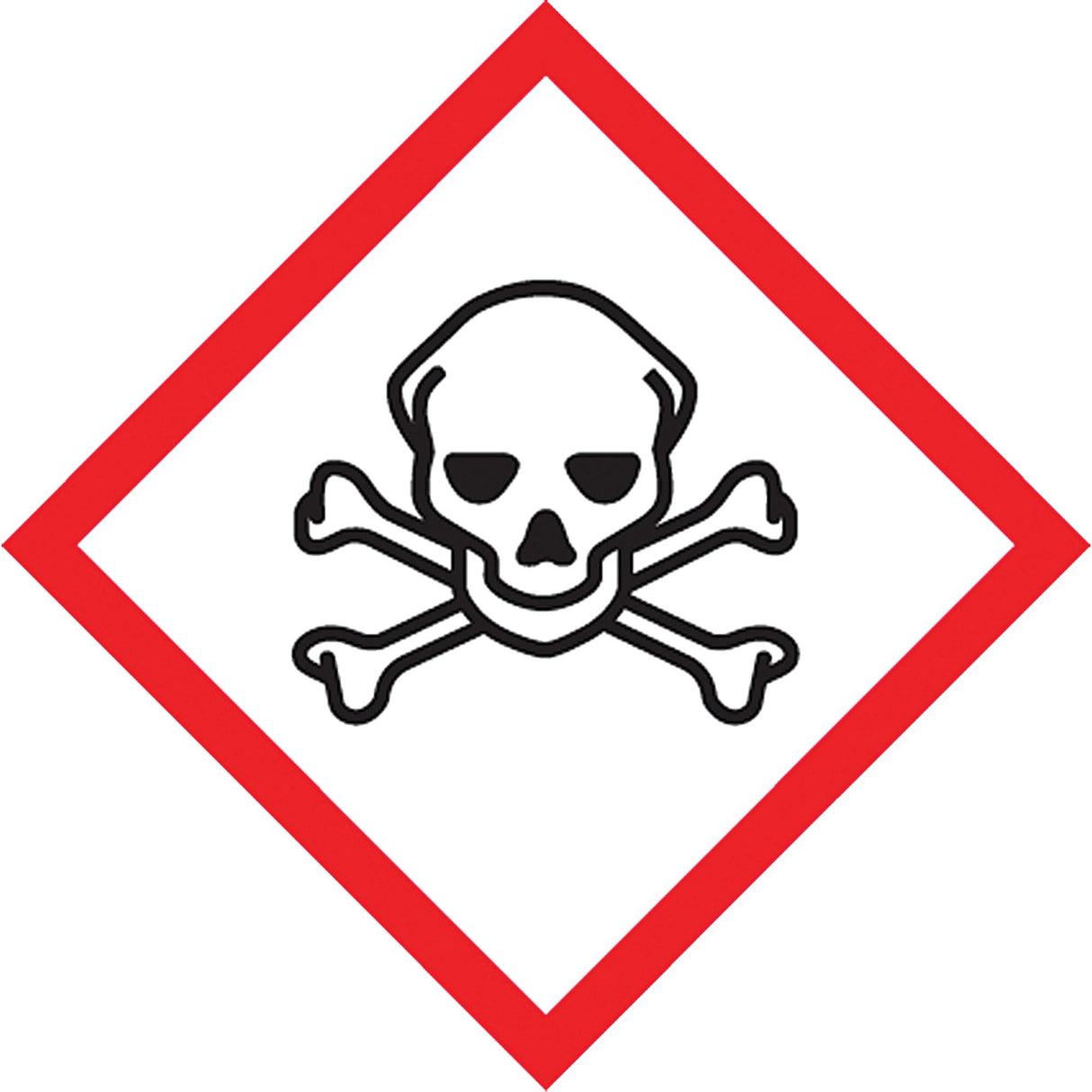 Toxic Material GHS Pictogram Labels, Paper, Roll, 2" L x 2" W