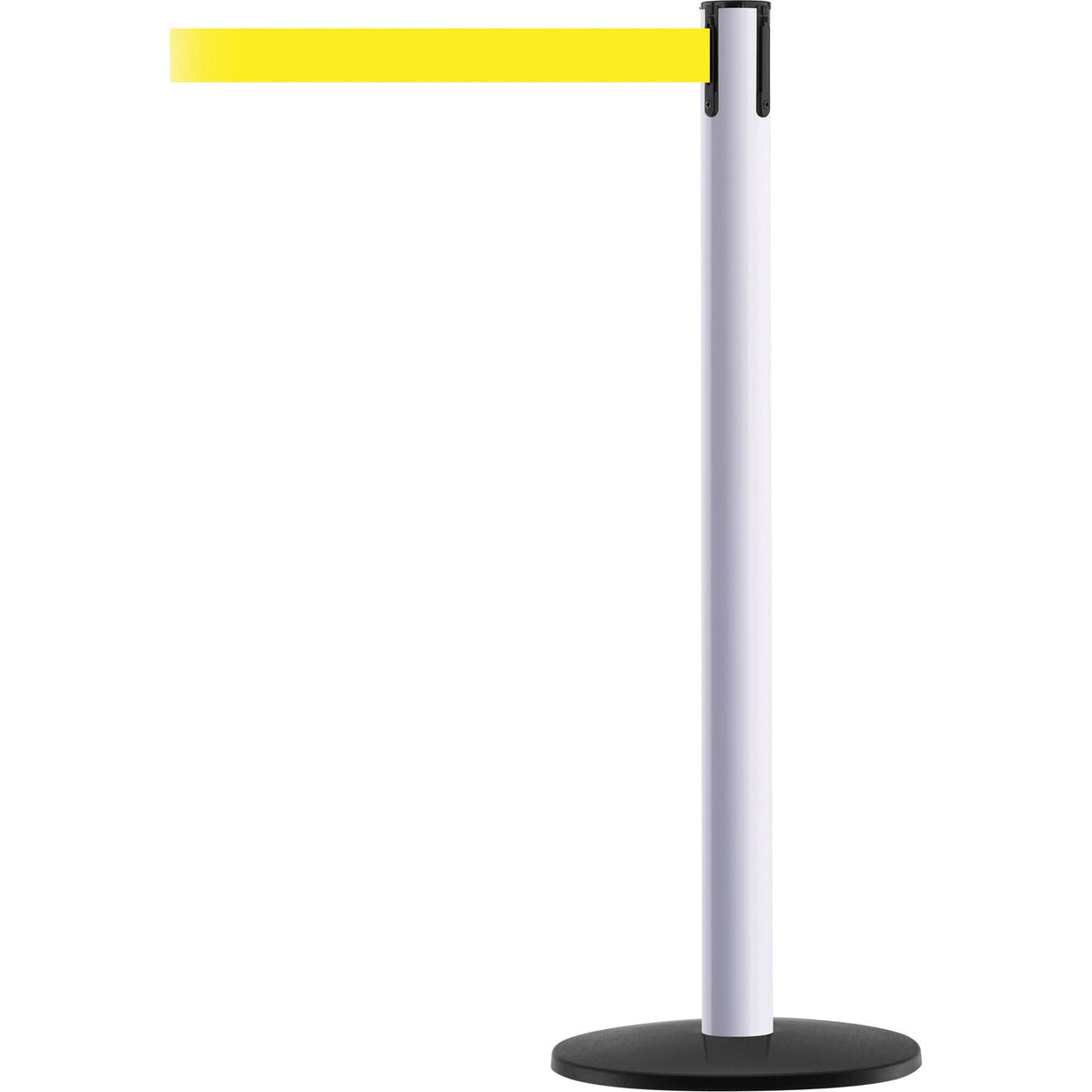 Advance TensaBarrier® Barrier Post, Steel, 36" H, Yellow Tape, 7.5' Tape Length