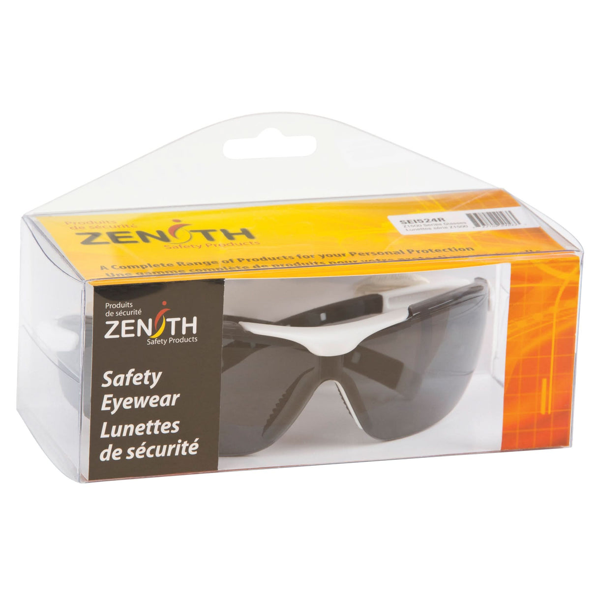 Z1500 Series Safety Glasses, Grey/Smoke Lens, Anti-Scratch, Meets/Exceeds CSA Z94.3