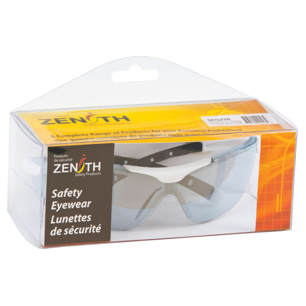 Z1500 Series Safety Glasses, Indoor/Outdoor Mirror Lens, Anti-Scratch, Meets/Exceeds CSA Z94.3