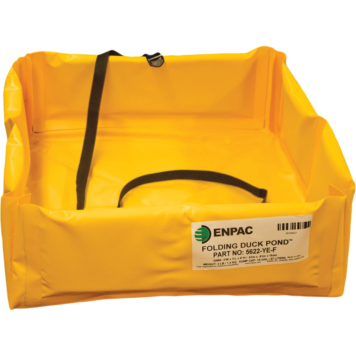 Folding Duck Ponds Mini-Berm Containment, 30 US gal. Capacity, 4' W x 2' L x 6" H, Foam Wall