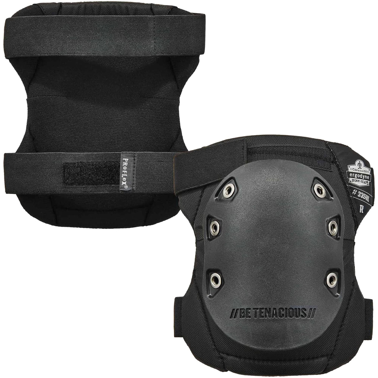 Proflex® 335HL Slip Resistant Cap Knee Pad, Hook and Loop Style, Rubber Caps, Foam Pads