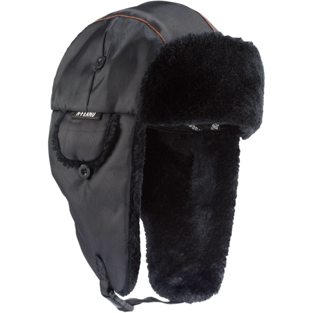 N-Ferno® 6802 Classic Trapper Hat, Synthetic Fur Lining, Large/X-Large, Black
