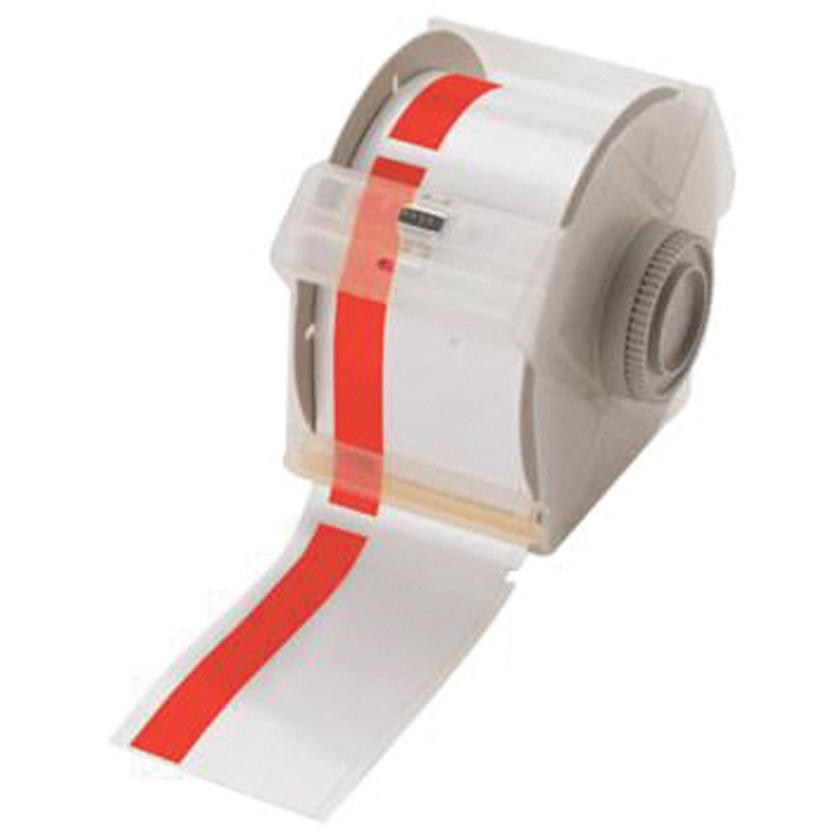 Pre-Printed Header Stripe Label Cartridge, 57 mm x 100', Red on White