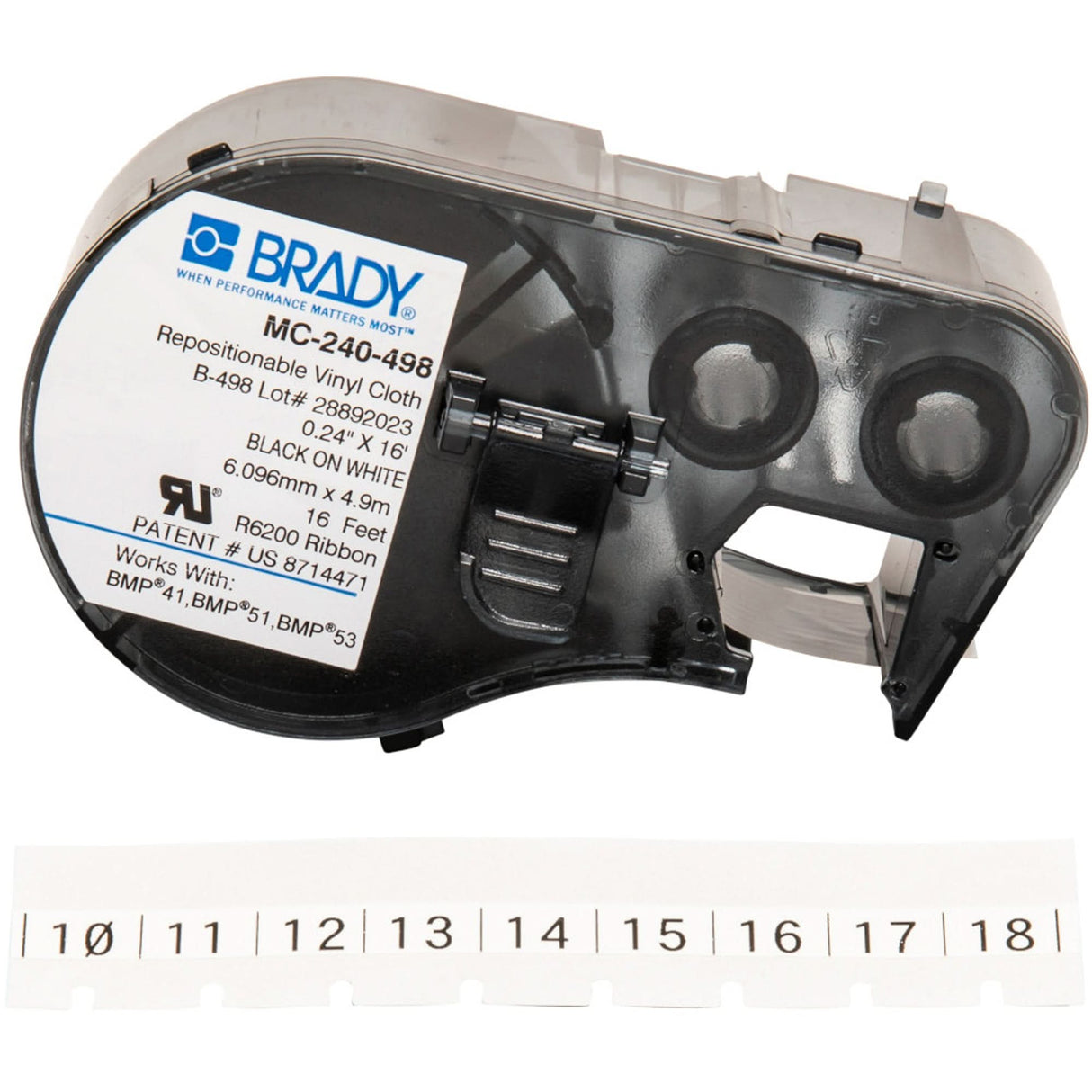 Cloth Label Maker Cartridge, Black