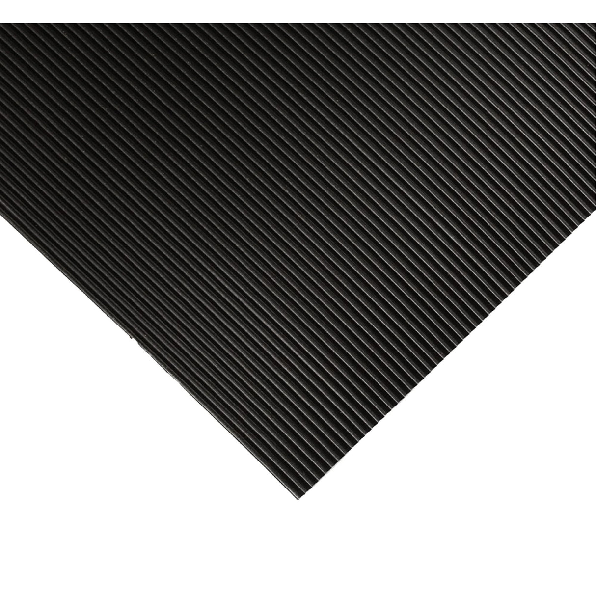 Corrugated Switchboard Matting No.702, 3' W x 5' L, 1/4" Thickness, Black, PVC