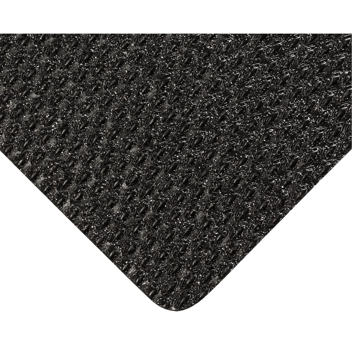 Abrasive Coated Kushion Walk Mats No.480, Unslotted, 3' x 20' x 3/8", Black, PVC