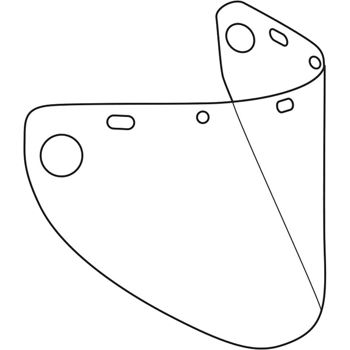 Dynamic™ Die Cut Formed Faceshield Visor, Polycarbonate, Clear Tint