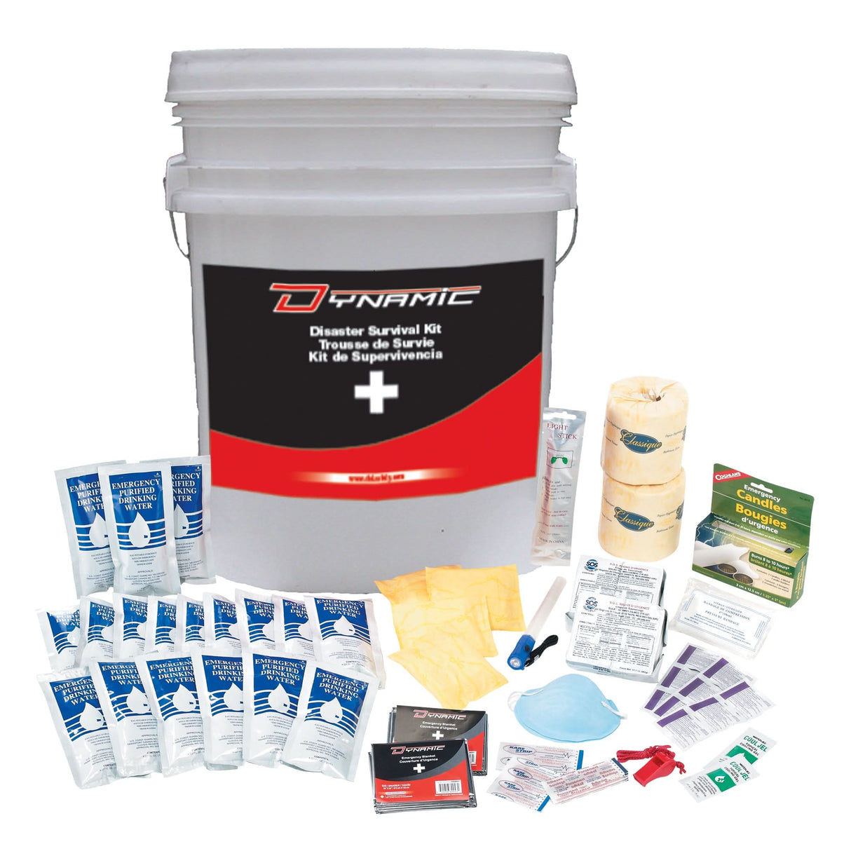 Dynamic™ Emergency Preparedness First Aid Kit, Class 1 Medical Device, Bucket