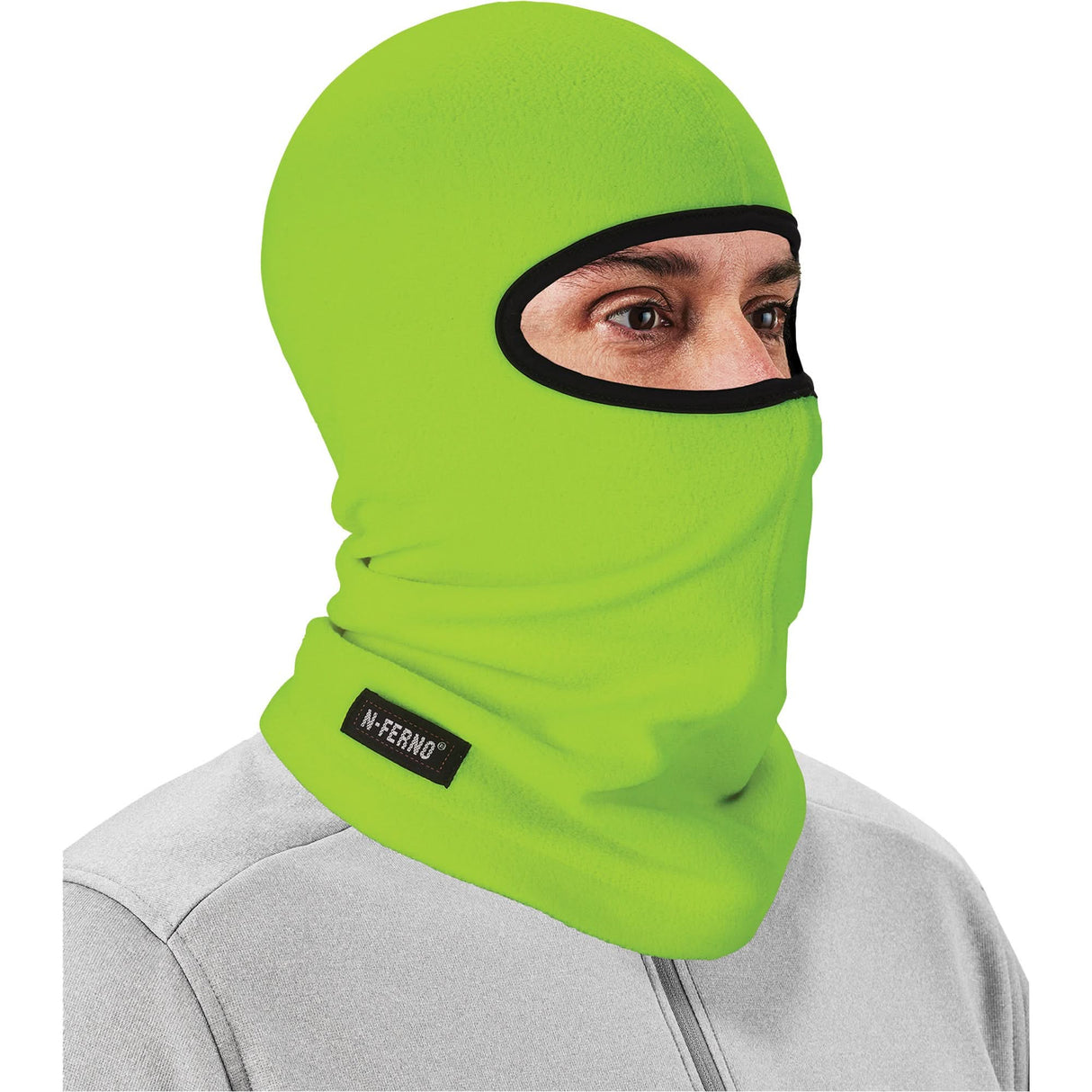 N-Ferno® 6821 Balaclava, Fleece, High-Visibility Lime Green