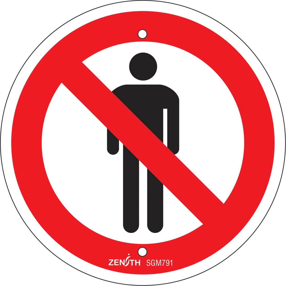 Do Not Enter CSA Standard Safety Sign, 6" x 6", Plastic, Pictogram