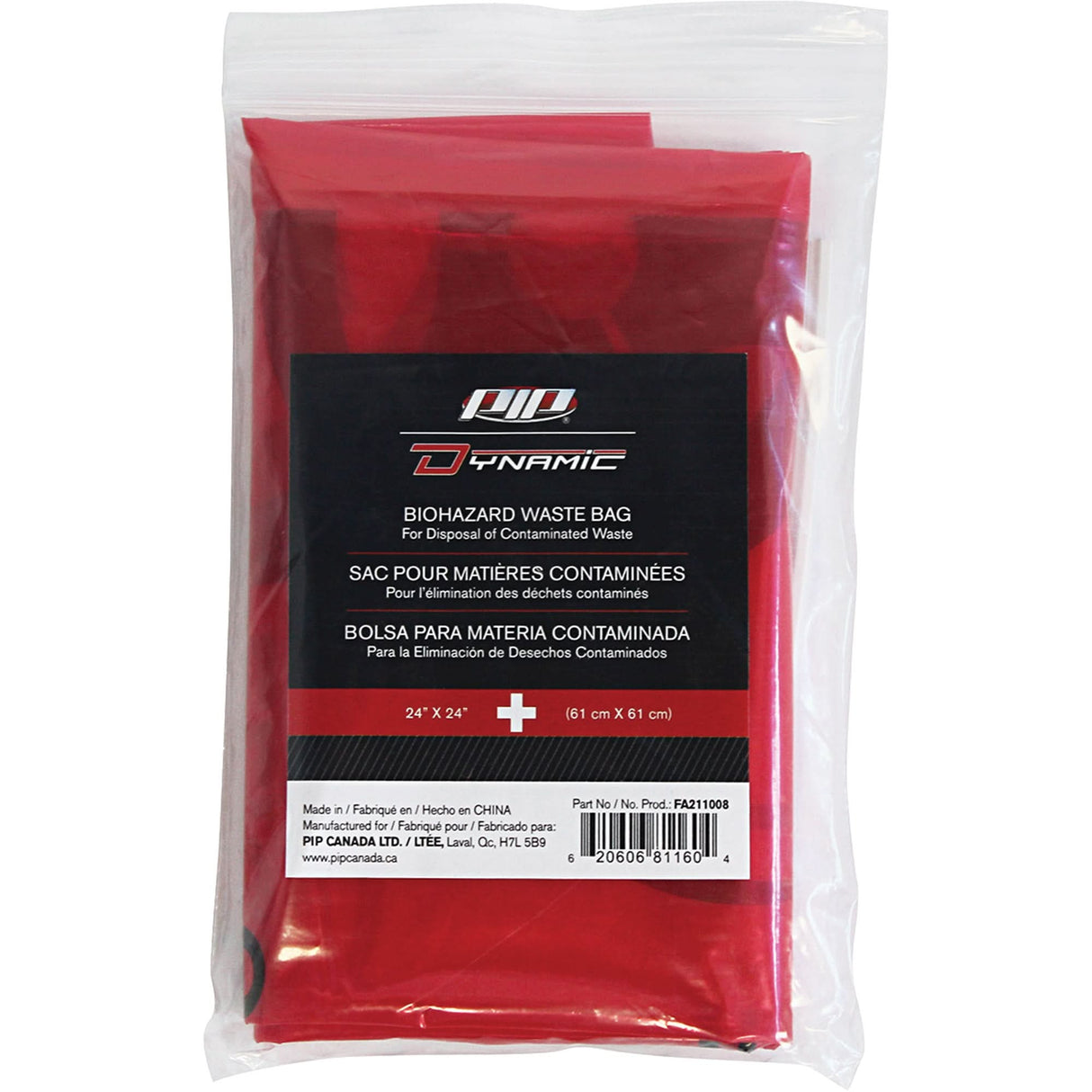 Dynamic™ Hazardous Waste Bags, Infectious Waste, 24" L x 24" W, 12 microns