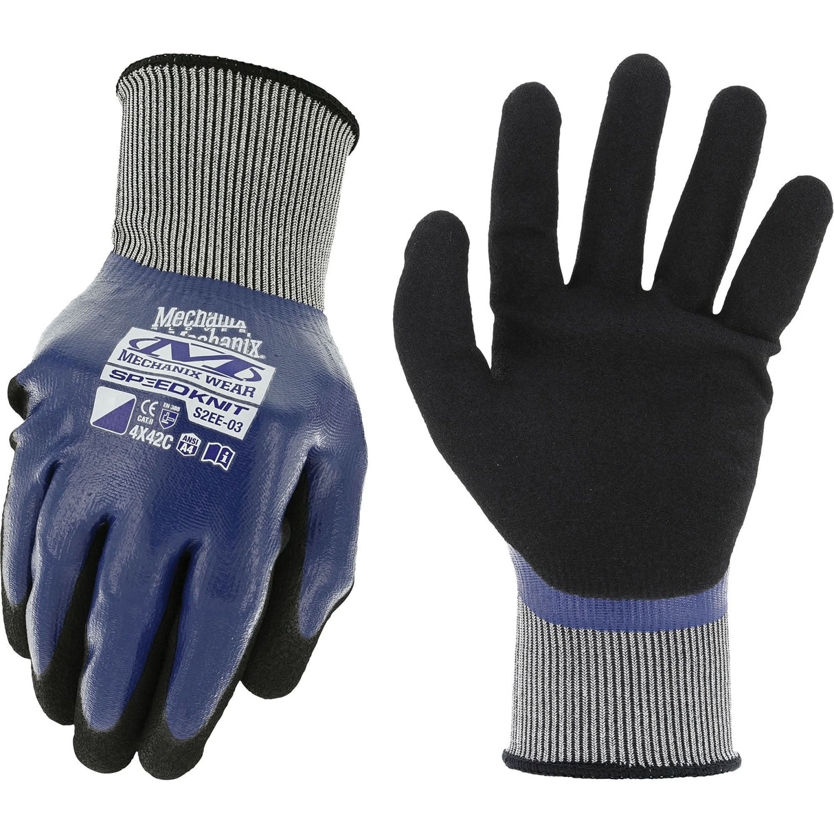 SpeedKnit™ Shield C4 Work Gloves, Size X-Large/10, 18 Gauge, Nitrile Coated, Nylon/Spandex Shell, ASTM ANSI Level A4/EN 388 Level C