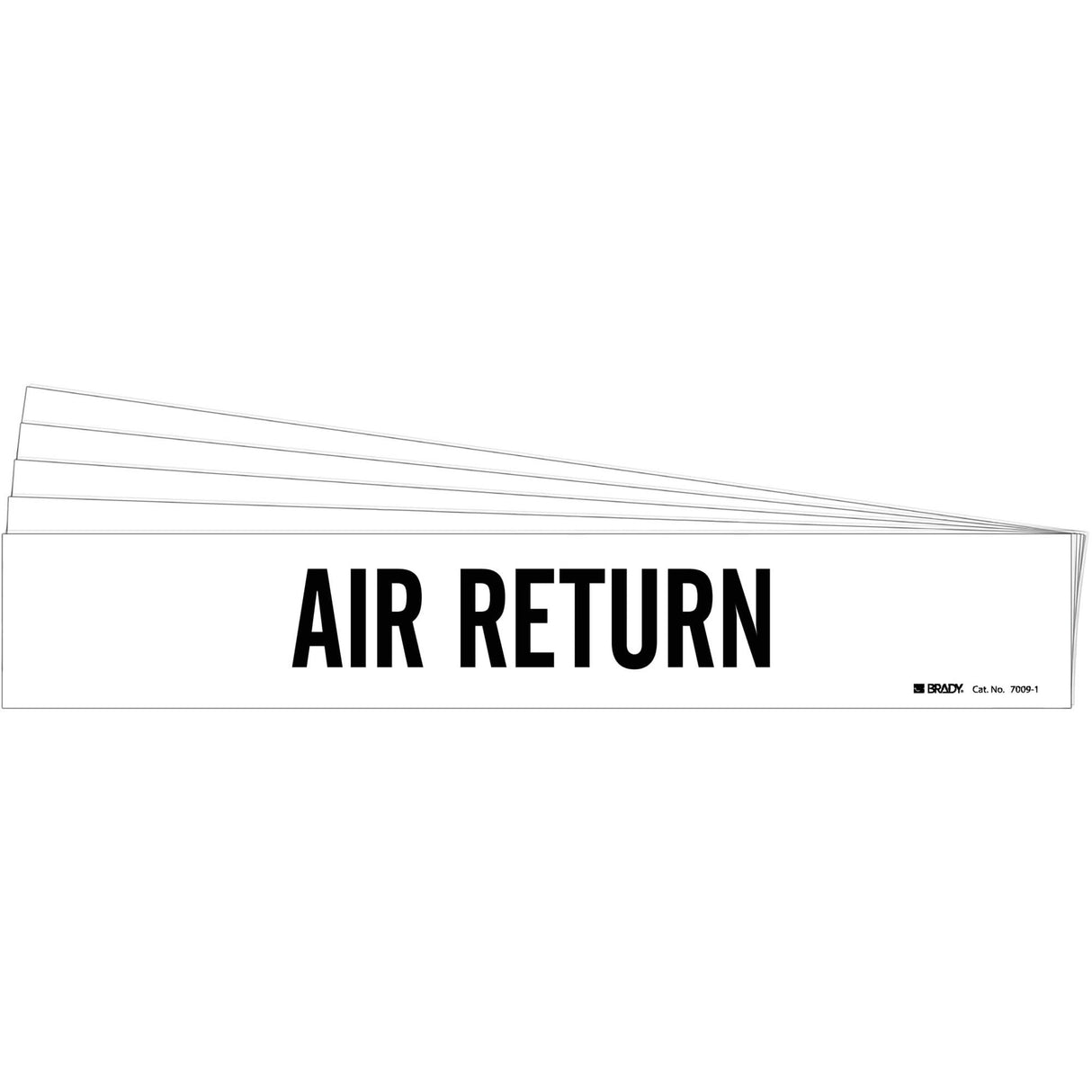 "Air Return" Pipe Marker, Self-Adhesive, 2-1/4" H x 14" W, Black on White