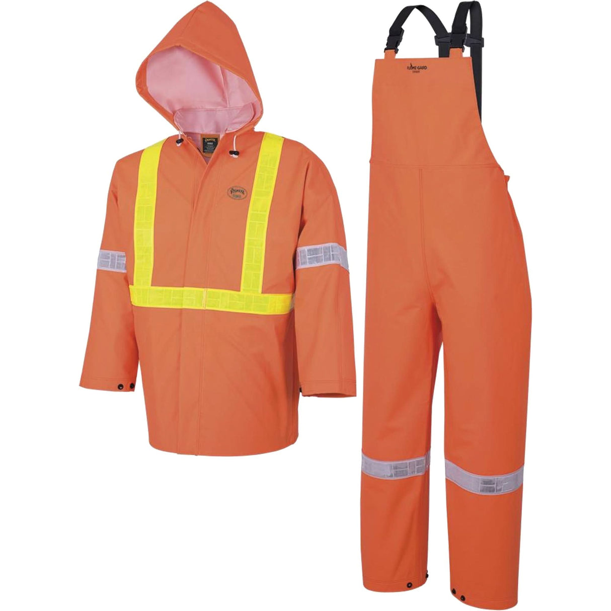 R85 Element FR™ FR 3-Piece Safety Rain Suit, PVC, X-Large, High-Visibility Orange