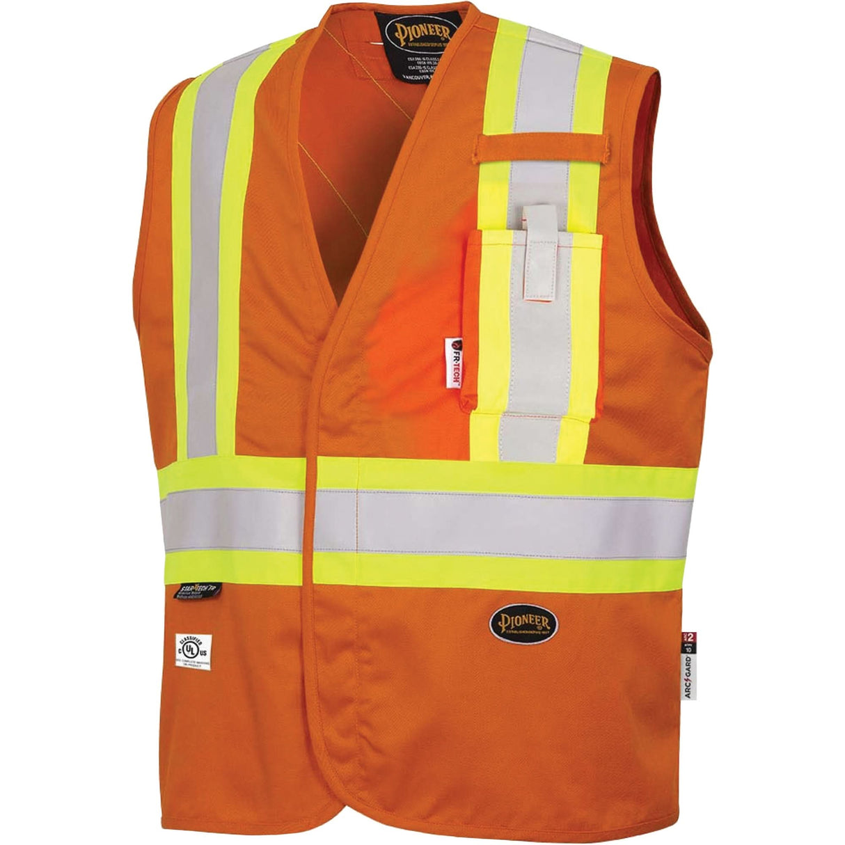 7728 FR-Tech® Flame-Resistant Arc Safety Vest, Medium, High Visibility Orange, 10 cal/cm²