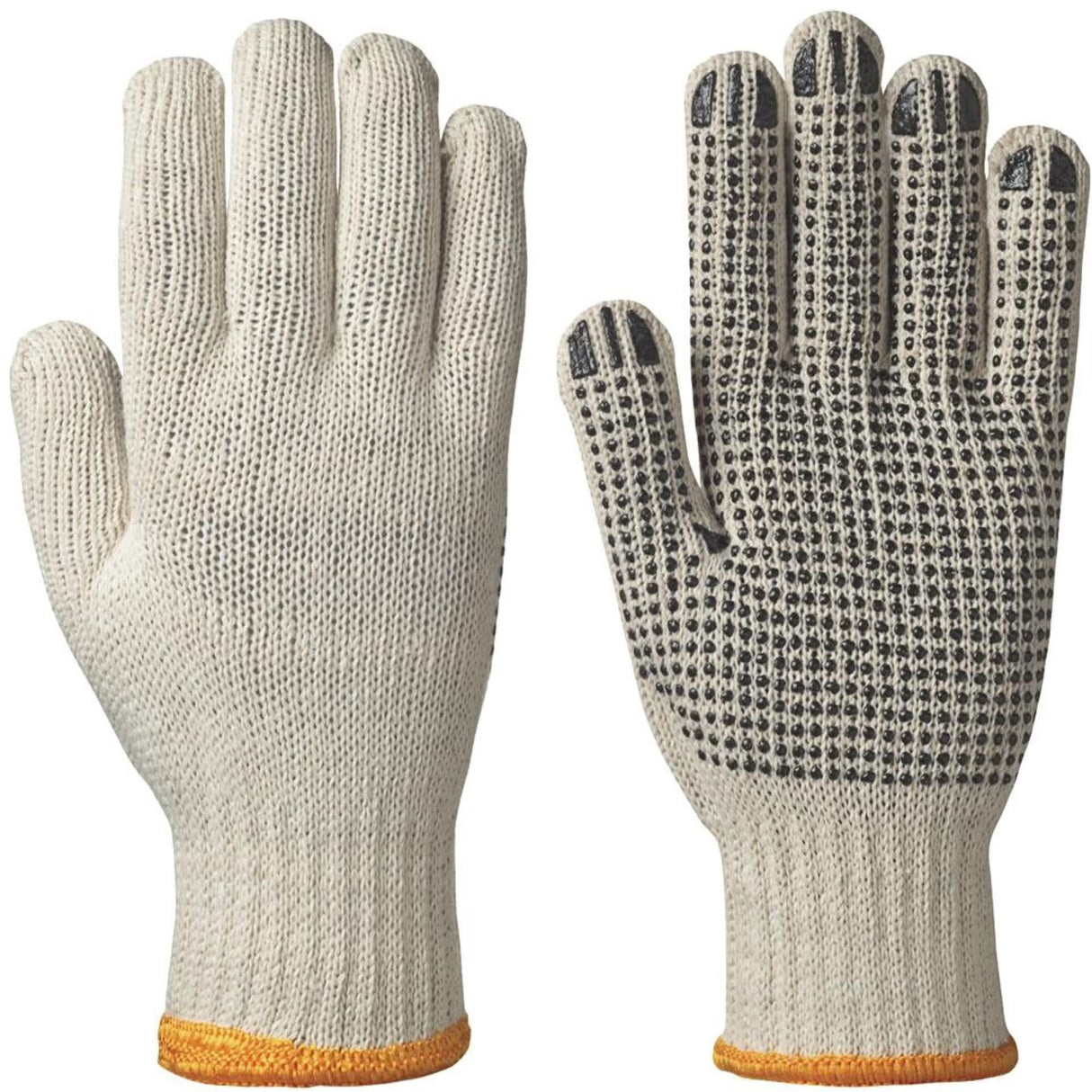 501 Knitted Dotted-Palm Gloves, Poly/Cotton, Large