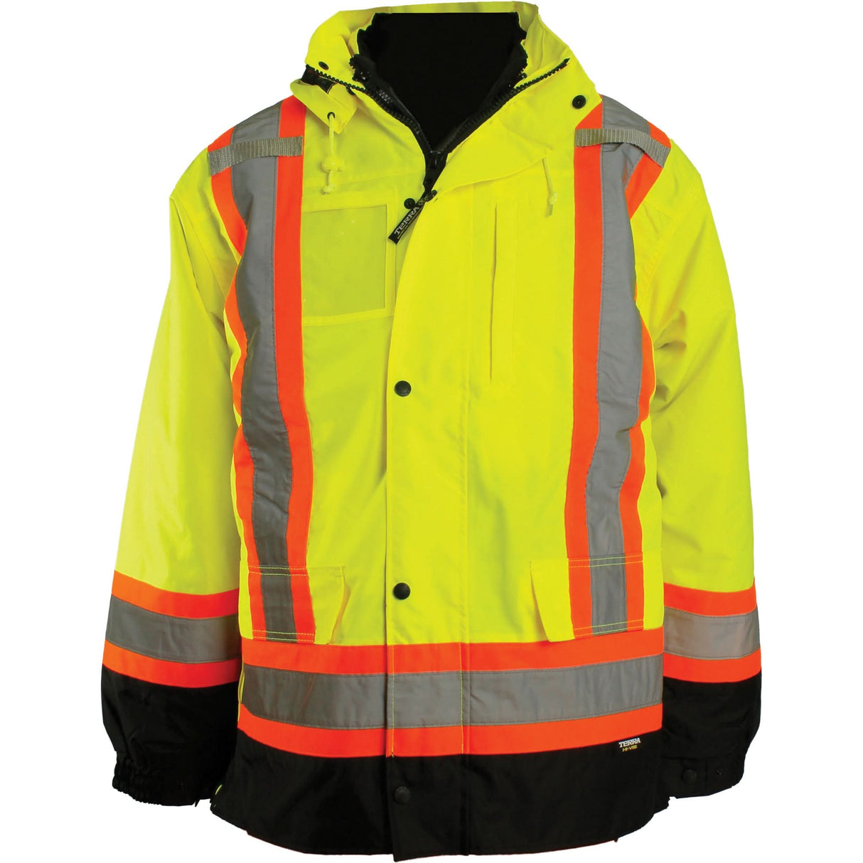 7-in-1 Jacket, Polyester, High Visibility Orange, Small