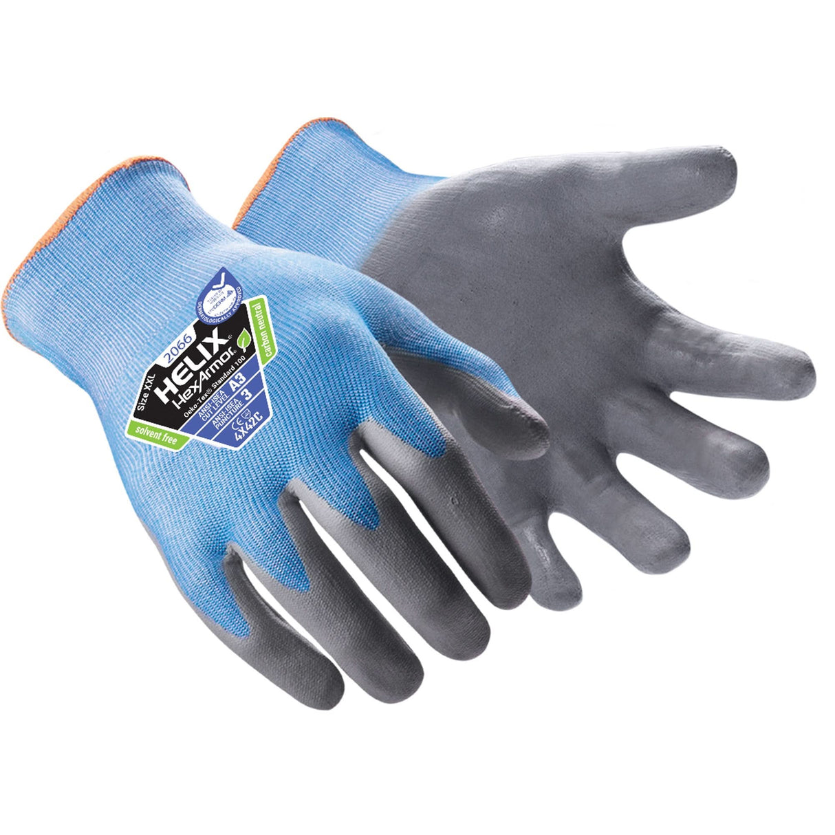 Helix® 2066 Cut-Resistant Gloves, Size 12/3X-Large, 15 Gauge, Foam Nitrile Coated, Dyneema® Shell, ASTM ANSI Level A3