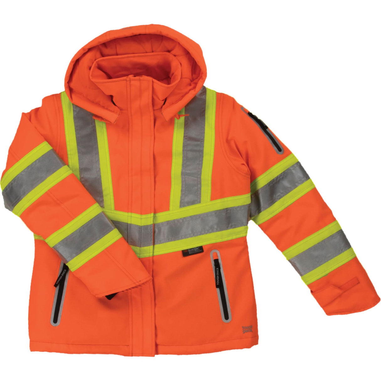Women’s Insulated Flex Safety Jacket, Polyester, High Visibility Orange, X-Large