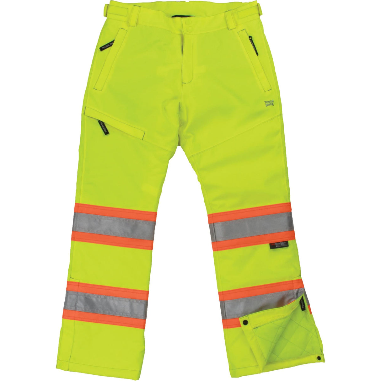 Women’s Insulated Flex Safety Pant, Polyester, Large, High Visibility Lime-Yellow