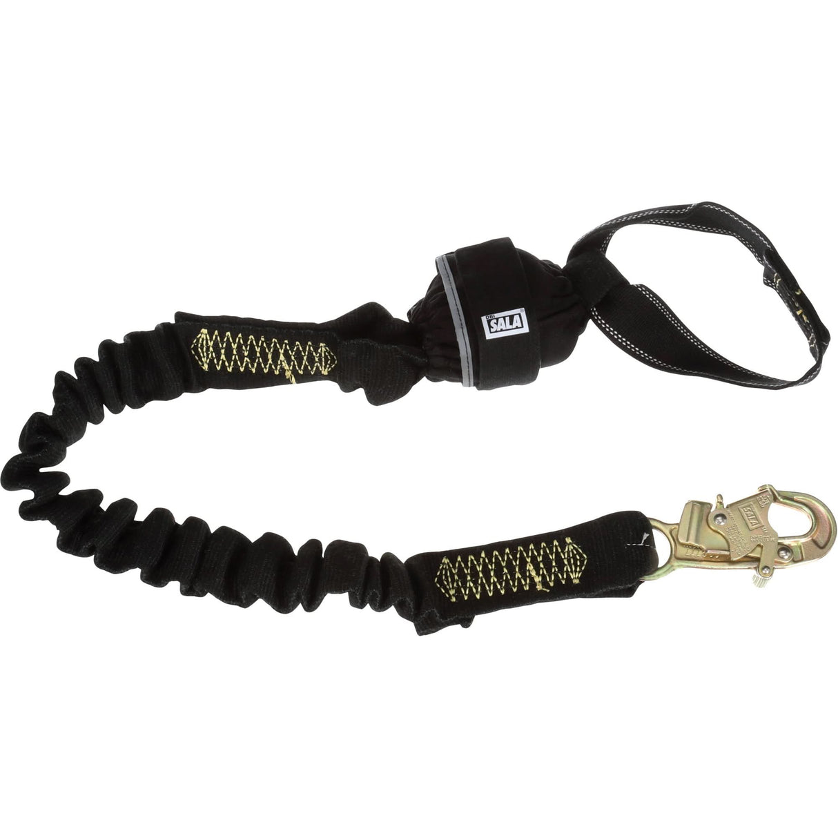 Shock Absorbing Arc Flash Web Lanyard, 6', Snap Hook Center, Choke-Off Loop Leg Ends, Kevlar®/Nomex®
