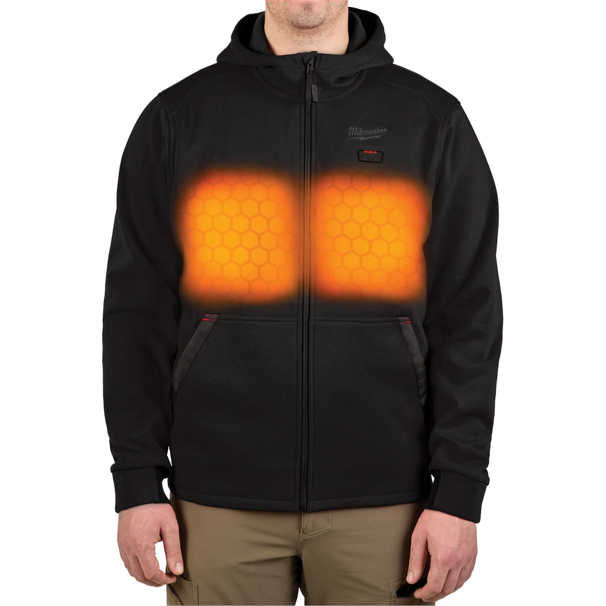 M12™ Heated Hoodie with Battery, Men's, Large, Black, Poly-Cotton