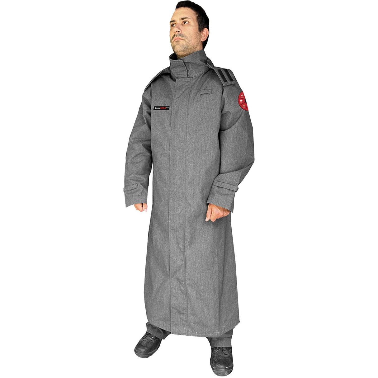 CoreMAX FR 52" Jacket with Attached Hood, Small, Grey