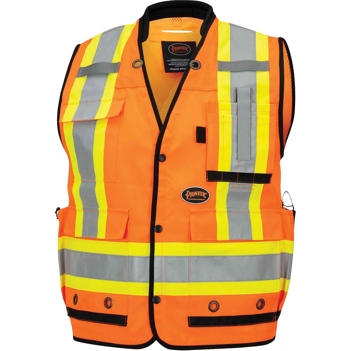 6680 High-Visibility Antimicrobial Mesh-Back Surveyor Vest, High Visibility Orange, 3X-Large, Polyester
