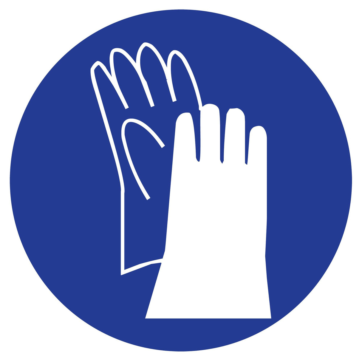 Right to Know Pictogram Labels -Gloves, Vinyl, Sheet, 1" L x 1-1/8" W