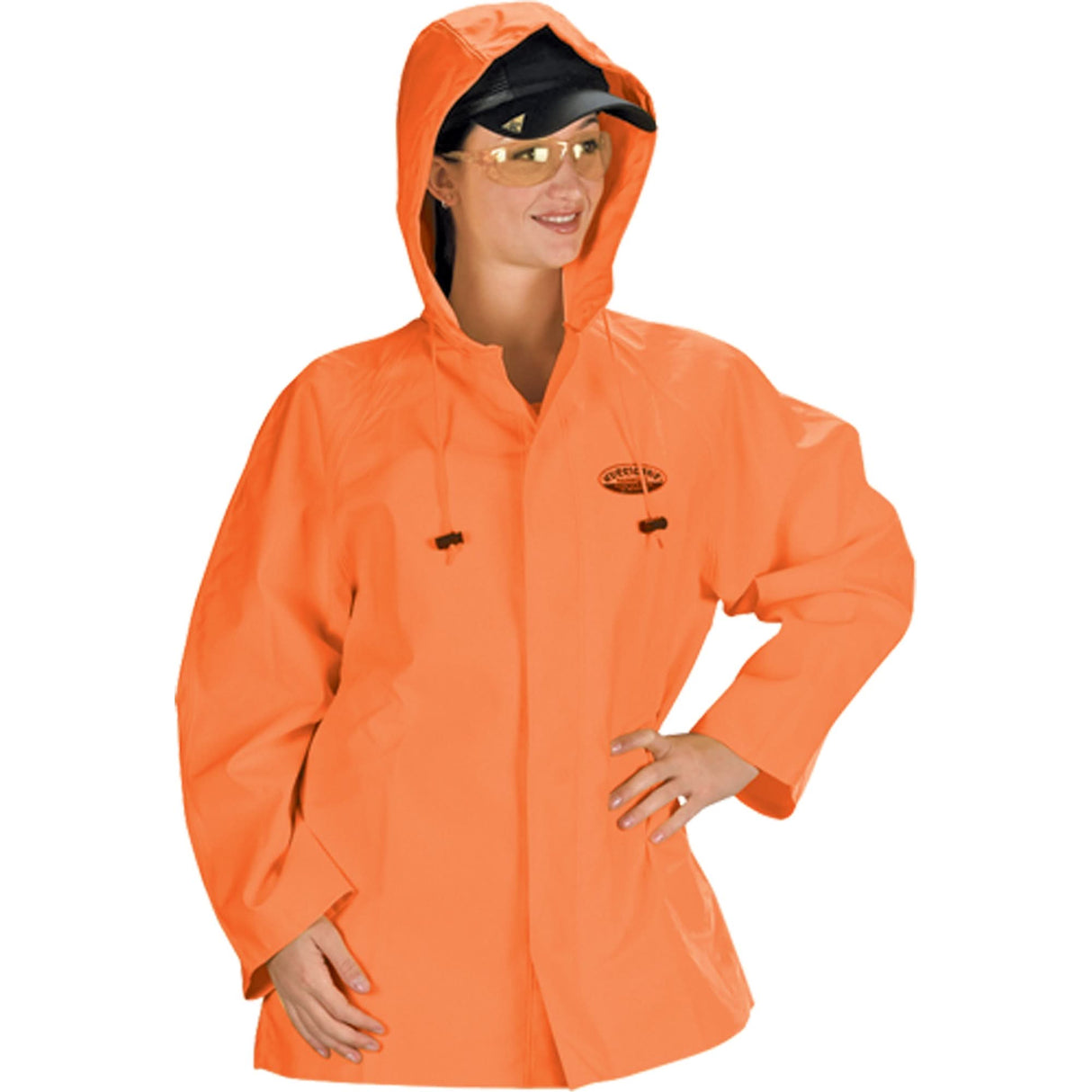 Hurricane Flame Retardant/Oil Resistant Rain Suits - Jacket, Medium, High Visibility Orange