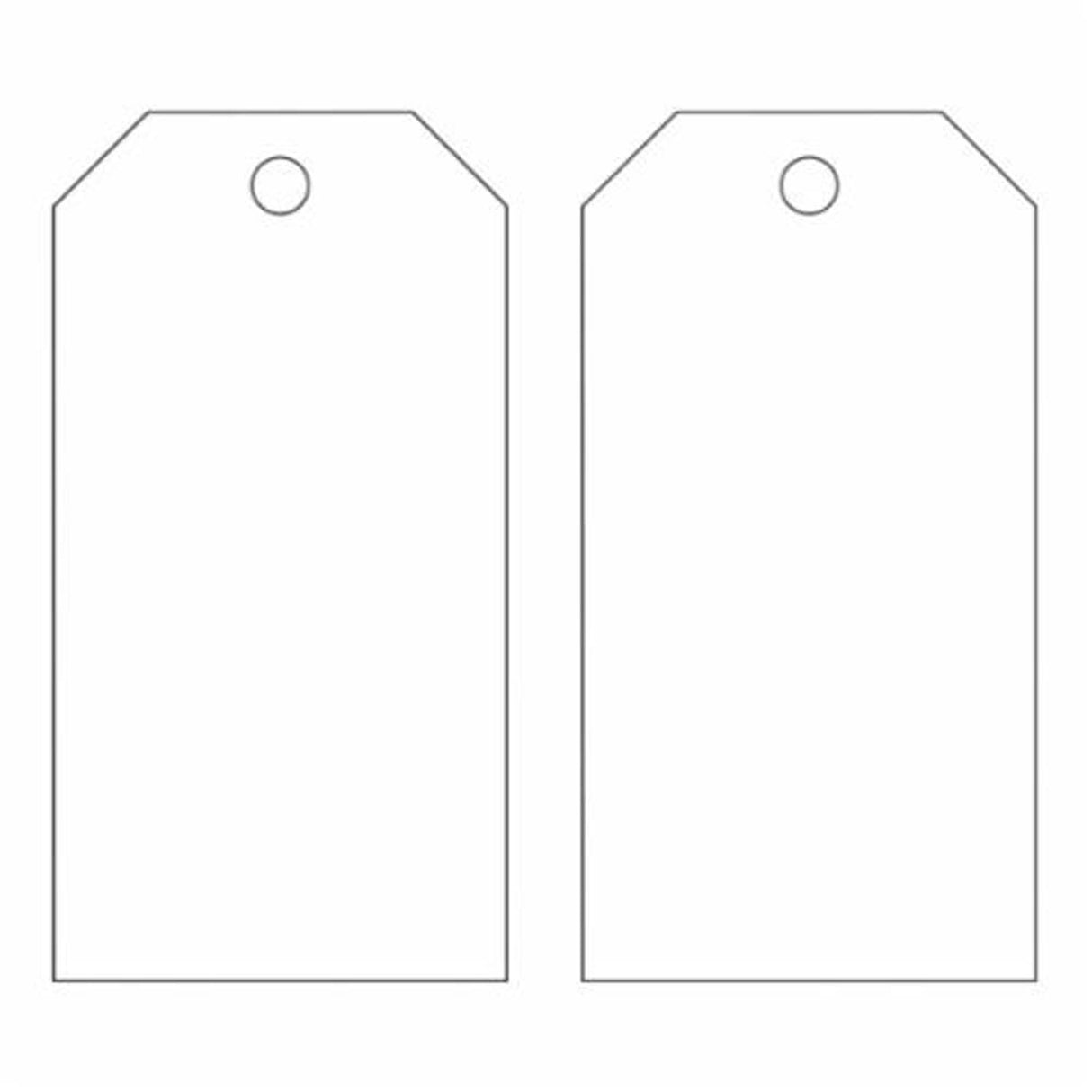 Blank Accident Prevention Tags, Metal, 3" W x 5-3/4" H