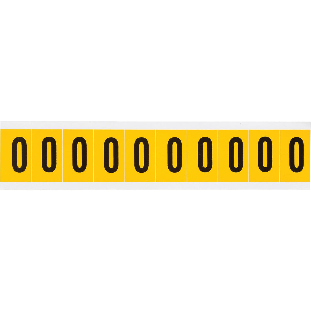Individual Number & Letter Labels, O, 1" H, Black on Yellow