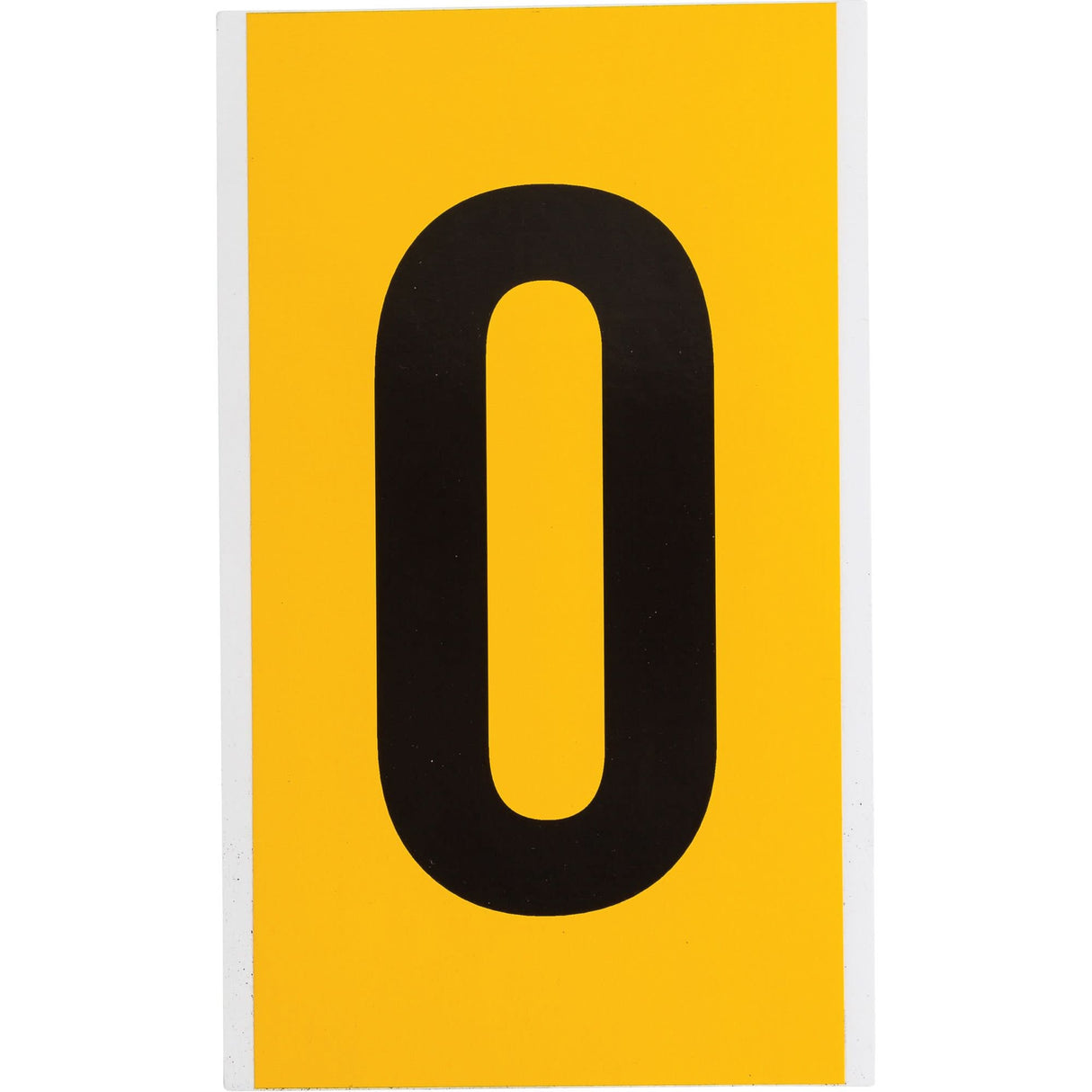 Individual Number & Letter Label, O, 6" H, Black on Yellow