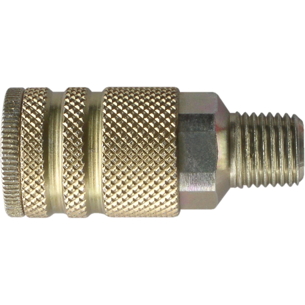 Quick Couplers - 1/4" Industrial, One Way Shut-Off - Manual Couplers, Zinc Plated Steel
