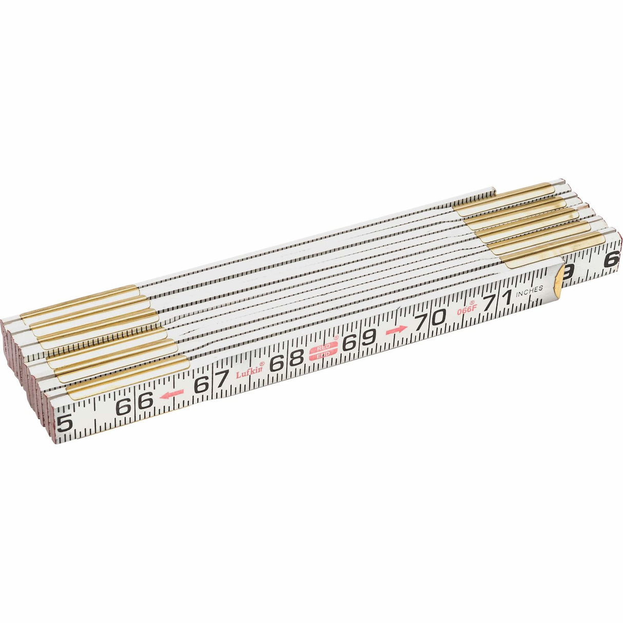 Red End® Flat Reading Rule, 6' L, Wood