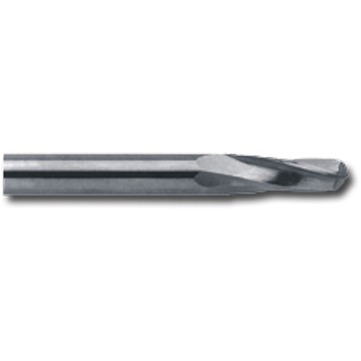 Ball End Extended Length End Mill, 1/4" Dia., 2 Flutes, Carbide