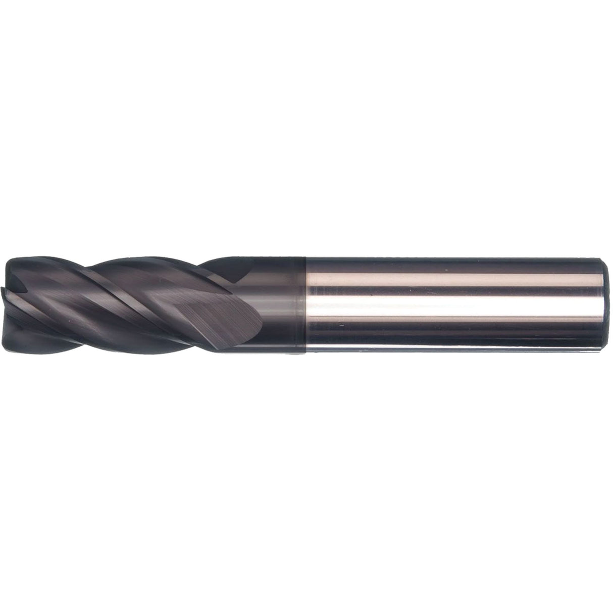 Unequal Helix End Mill, 1/2" Dia., 3" L, 4 Flutes, 1/2" Shank, Carbide