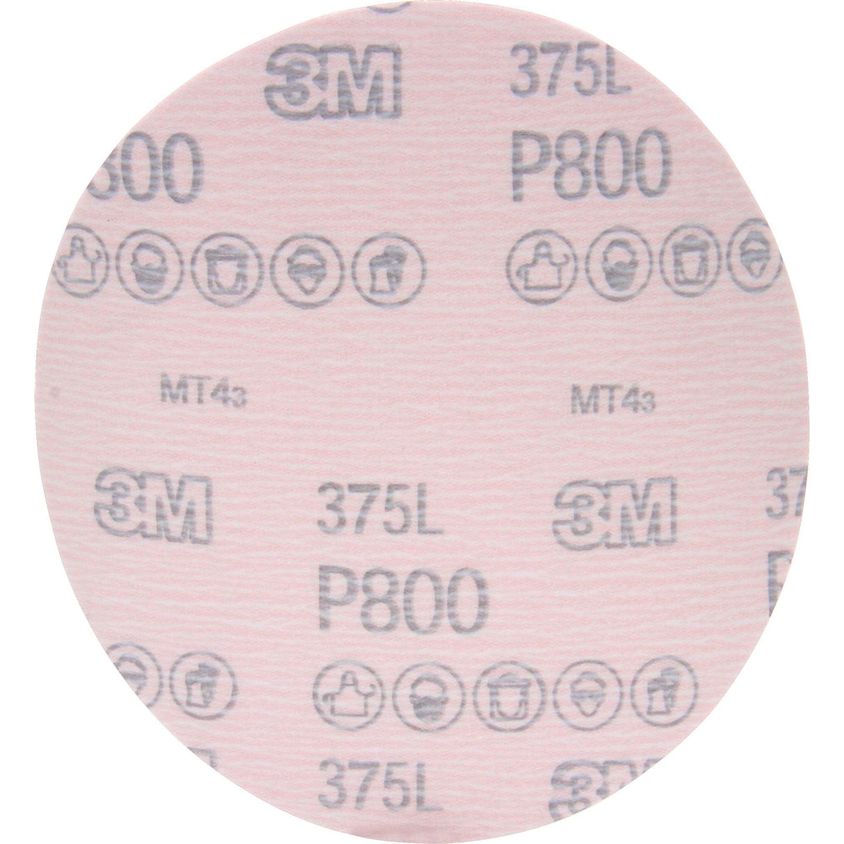 Hookit™ 375L Film Disc, 6" Dia., P800 Grit, Aluminum Oxide