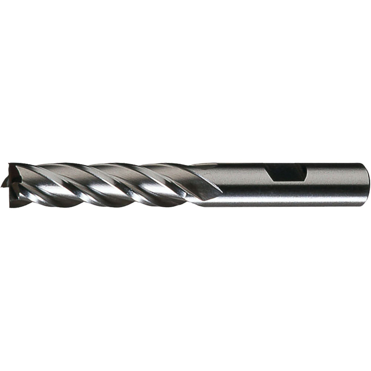 HG-4C Square Finishing End Mill, 3/4" Dia., 3-5/8" L, 4 Flutes, 1/2" Shank, High Speed Steel