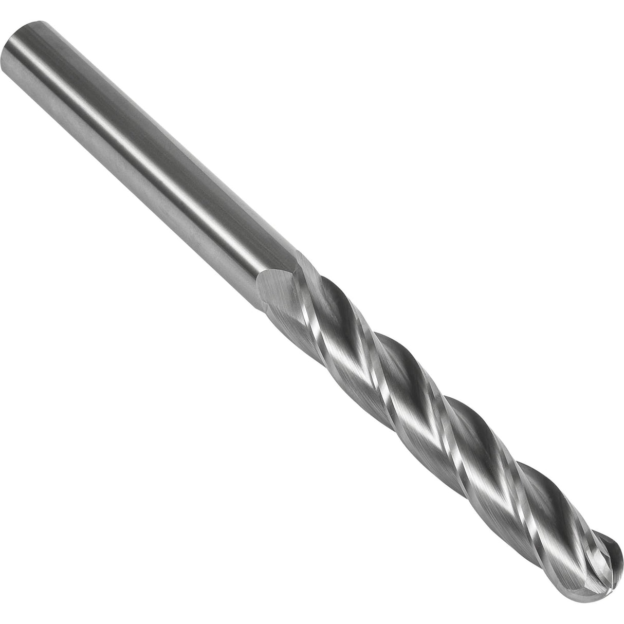 S147 30° Extra Long Ball Nose End Mill, 1/2" Dia., 6" L, 4 Flutes, 1/2" Shank, Carbide