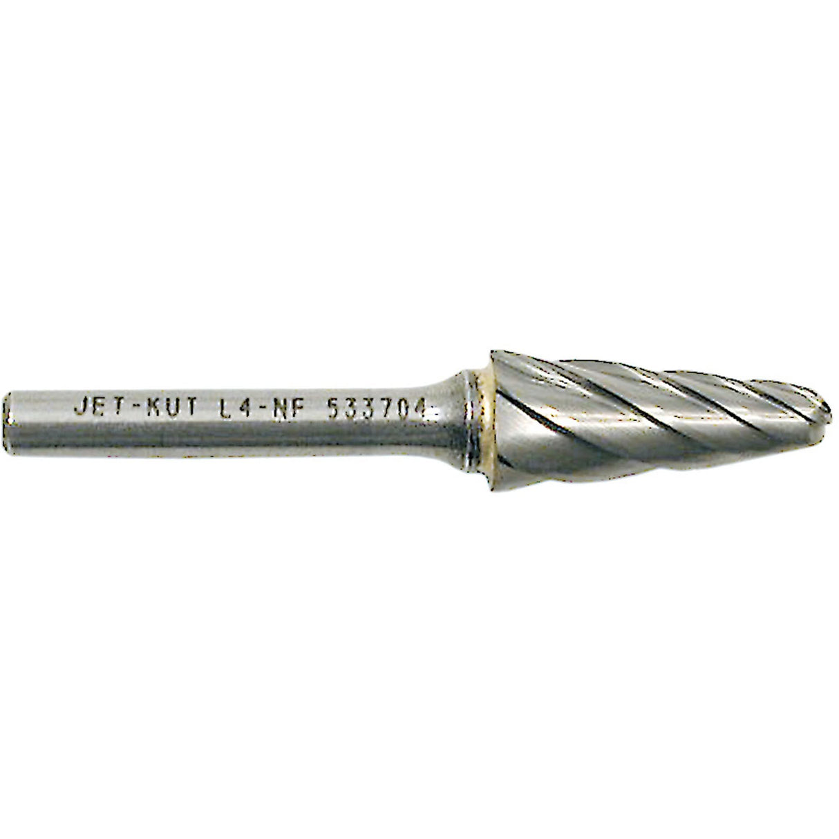 L4-NF 1/4" Taper Shape Bur for Aluminum/Non-ferrous Materials, 1/2" Dia.
