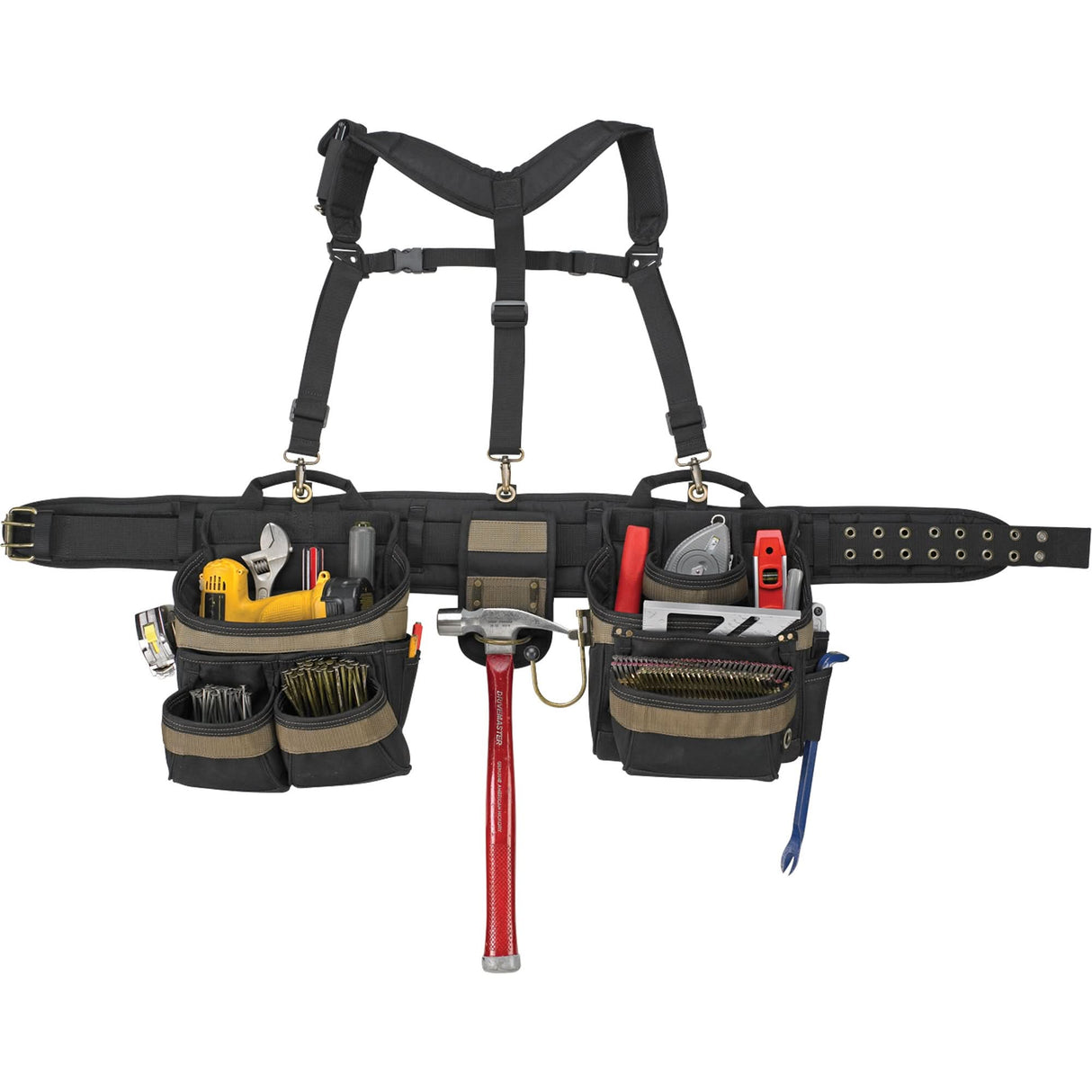 Deluxe Tool Belt, Polyester, Black