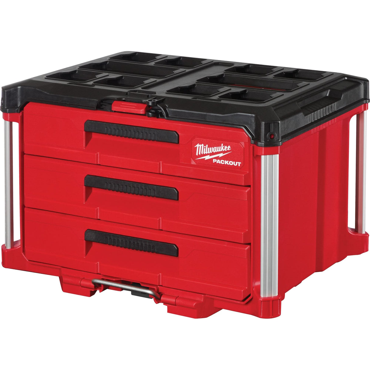 Packout™ 3-Drawer Tool Box, 16-1/3" x 14-1/3" x 22-1/5", Black/Red