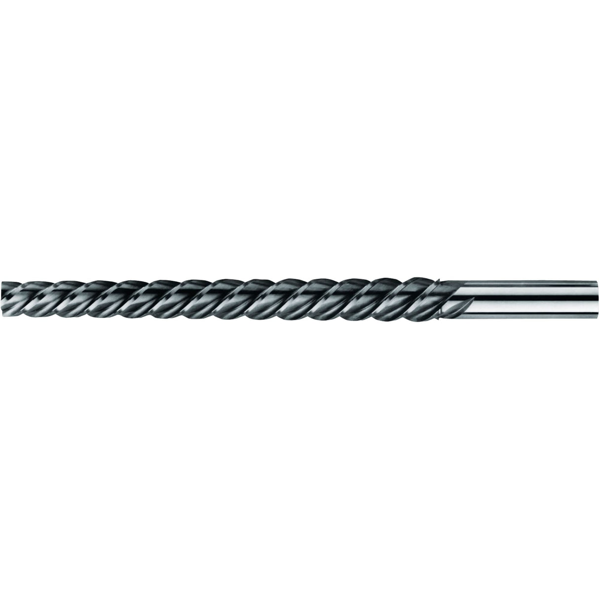 High Spiral Spirex® Taper Pin Reamer, #4 Drill, #4 Reamer, Spiral Flute, High Speed Steel, Taper Shank
