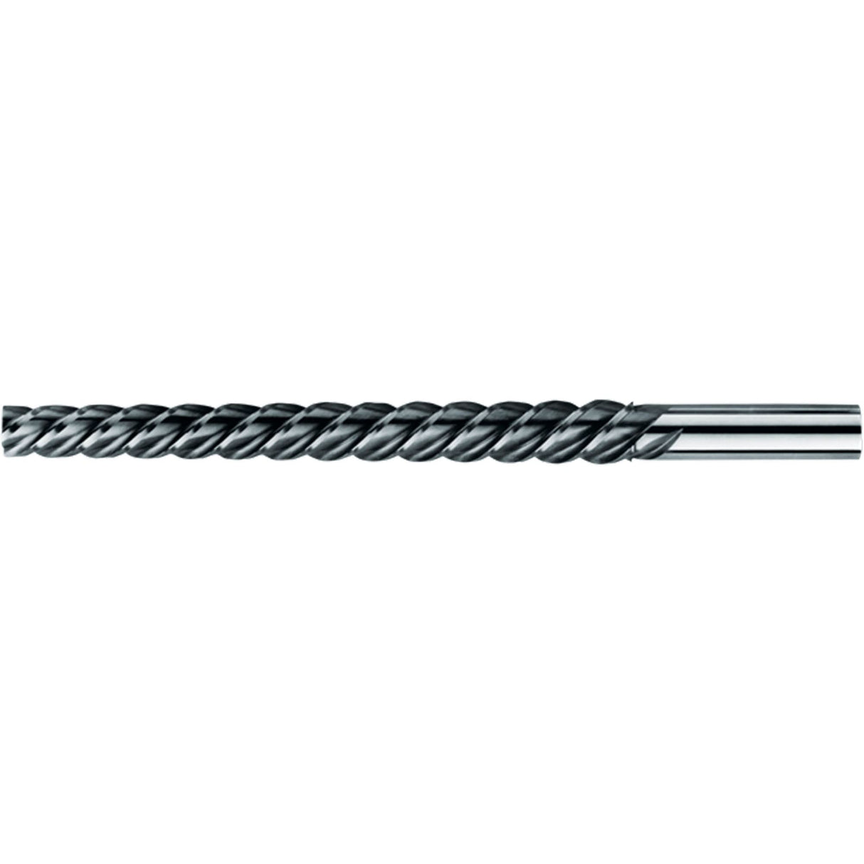 High Spiral Spirex® Taper Pin Reamer, #7 Drill, #7 Reamer, Spiral Flute, High Speed Steel, Taper Shank