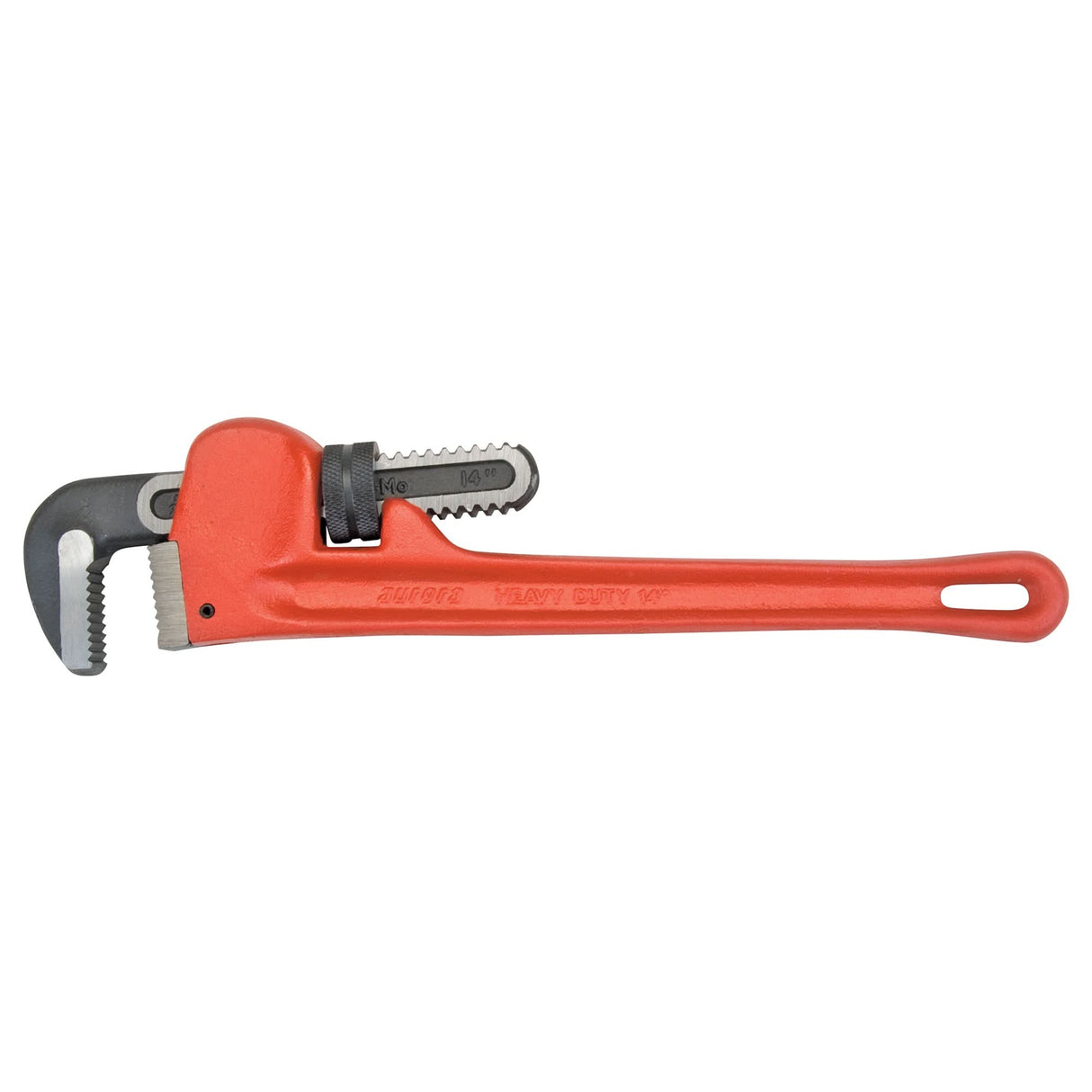 Pipe Wrench, 2" Jaw Capacity, 14" Long, Powder Coated Finish